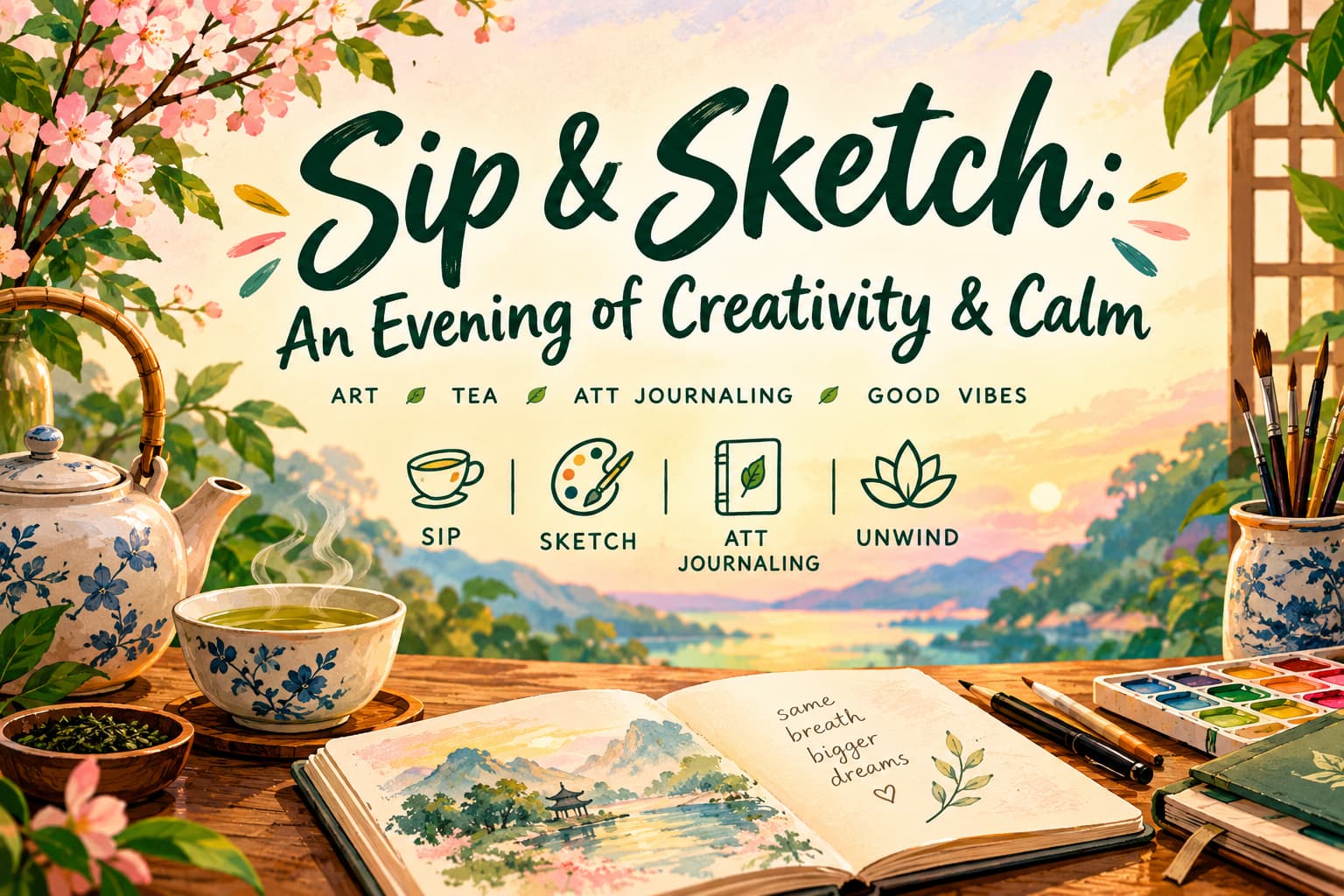 Sip & Sketch: An Evening of Creativity & Calm