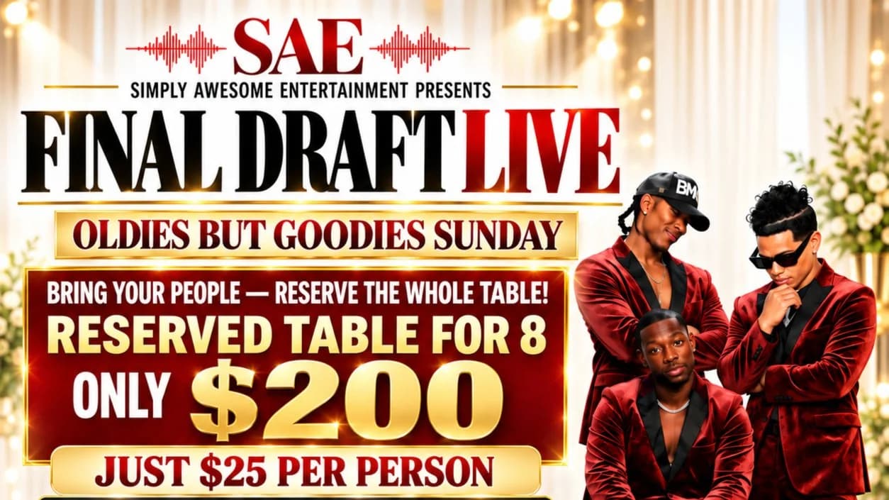 Oldies But Goodies Sunday with FINAL DRAFT Live in Fayetteville