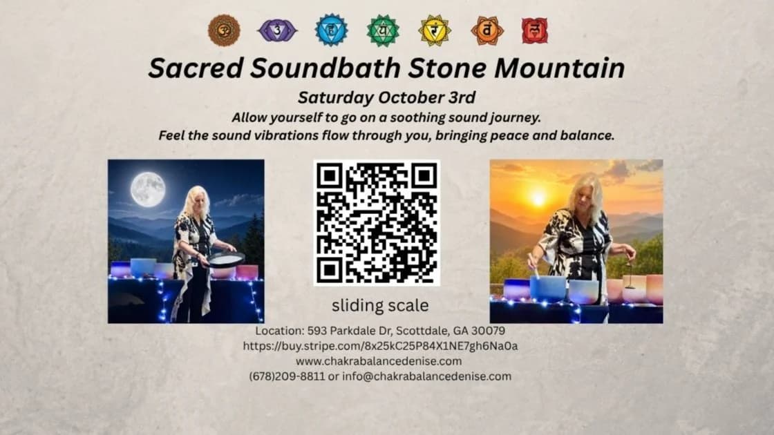 Sacred Soundbath Stone Mtn Oct 3