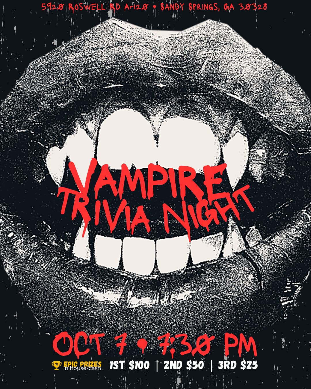 🧛♀️🩸 VAMPIRE GEEK TRIVIA NIGHT