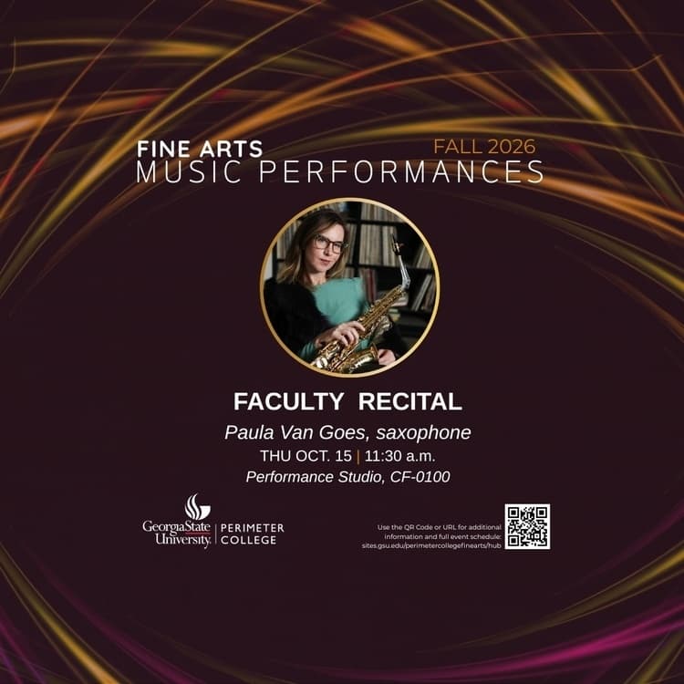 Perimeter College Music Faculty Recital: Paula Van Goes, saxophone